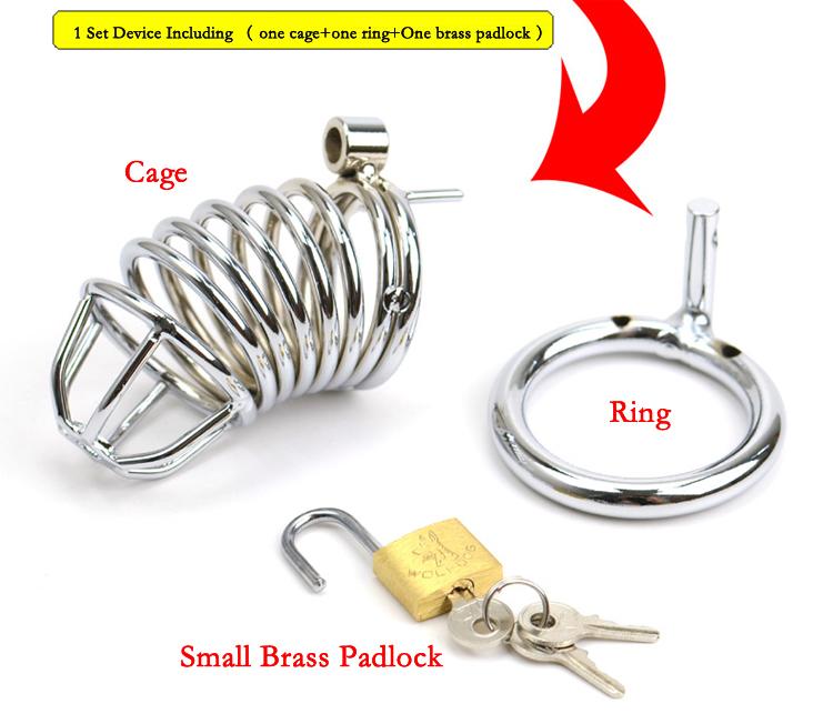 METAL Chastity COCK CAGE 3.31 INCHES LONG