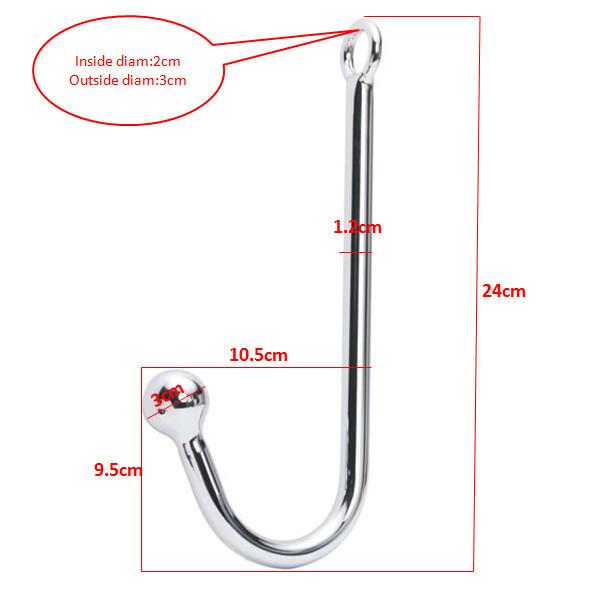 Chrome Plated Anal Hook w/ Ball Hole