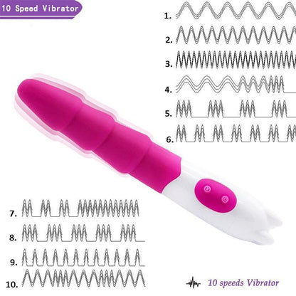 10 Speed Anal Plug Vibrating Dildo