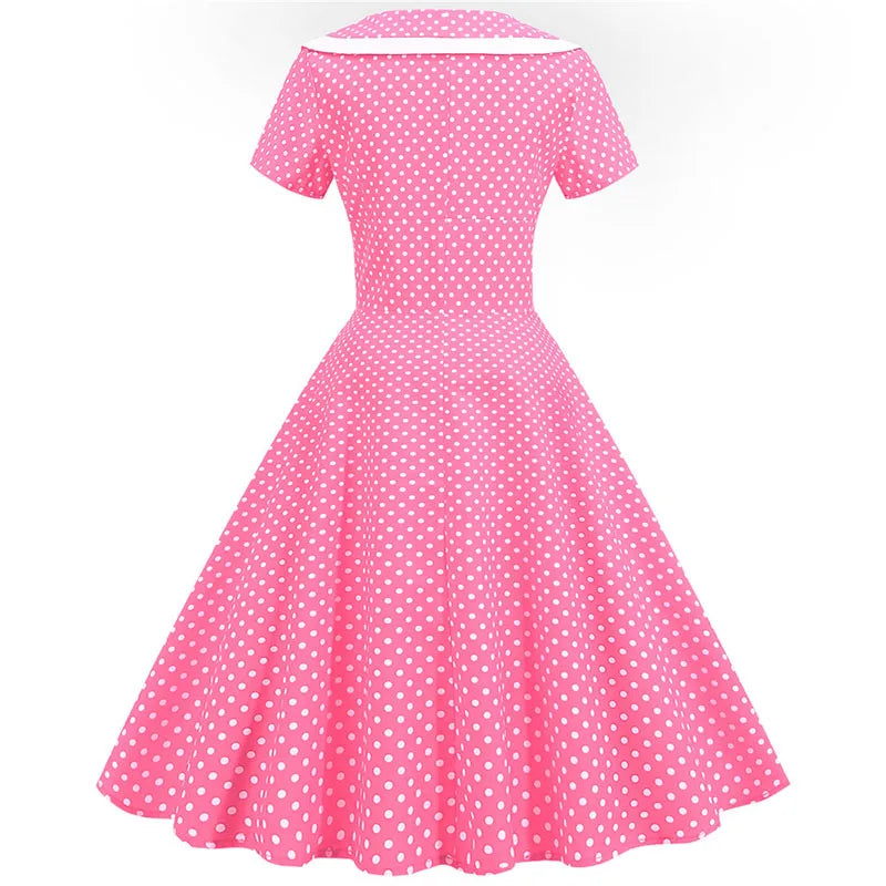 Polka Dot Crossdressing Swing Dress