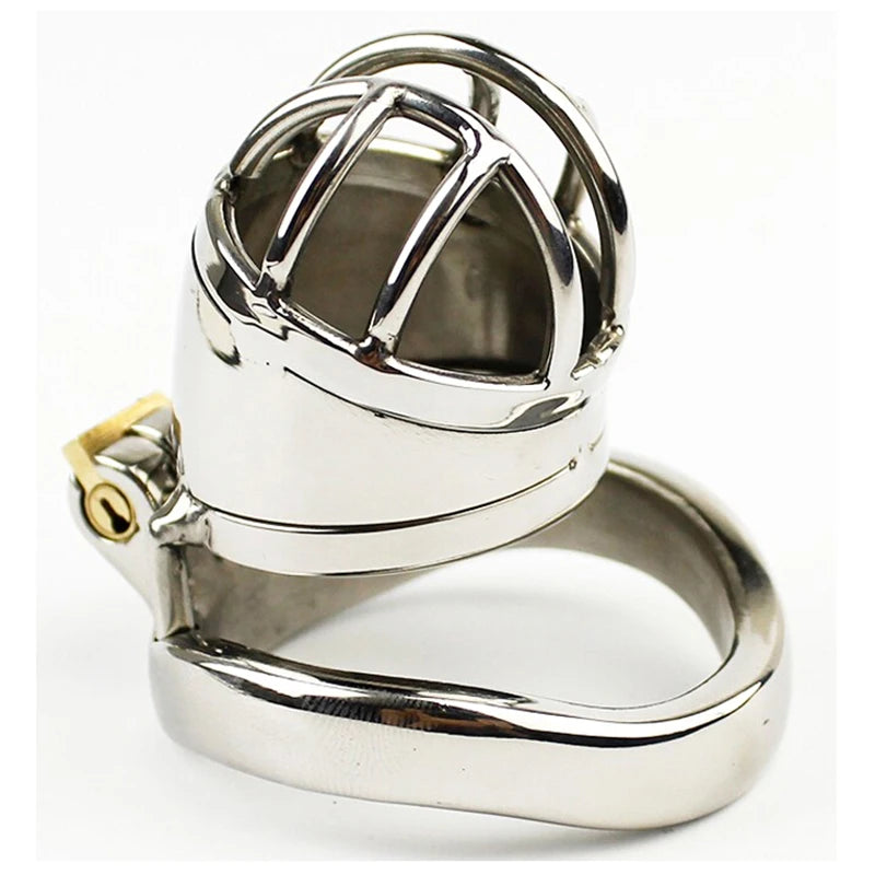 Stainless Steel Cock Cage with Stealth Lock