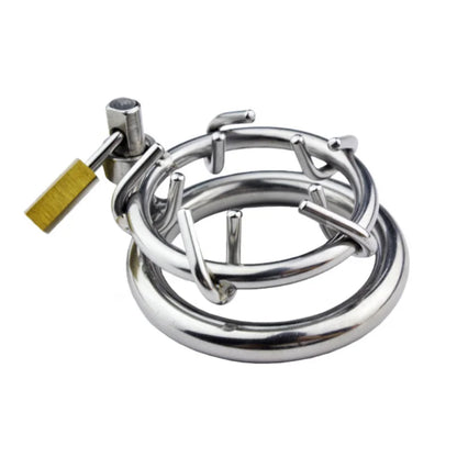 Stainless Steel Spiked Chastity Cage