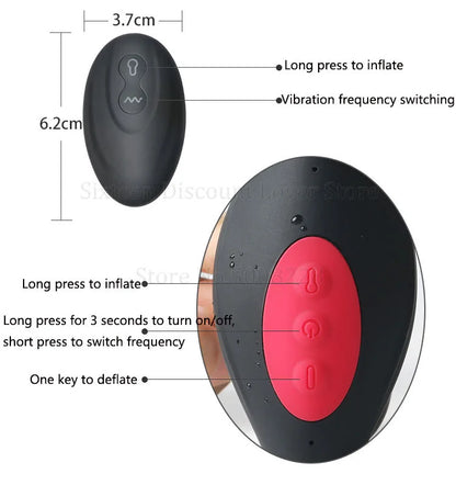 Wireless Remote Inflatable Anal Plug