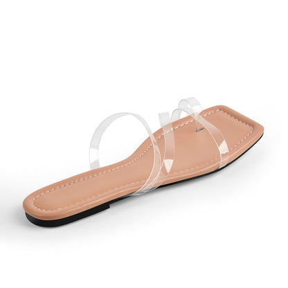 Clear Band Flat Slipper Sandals