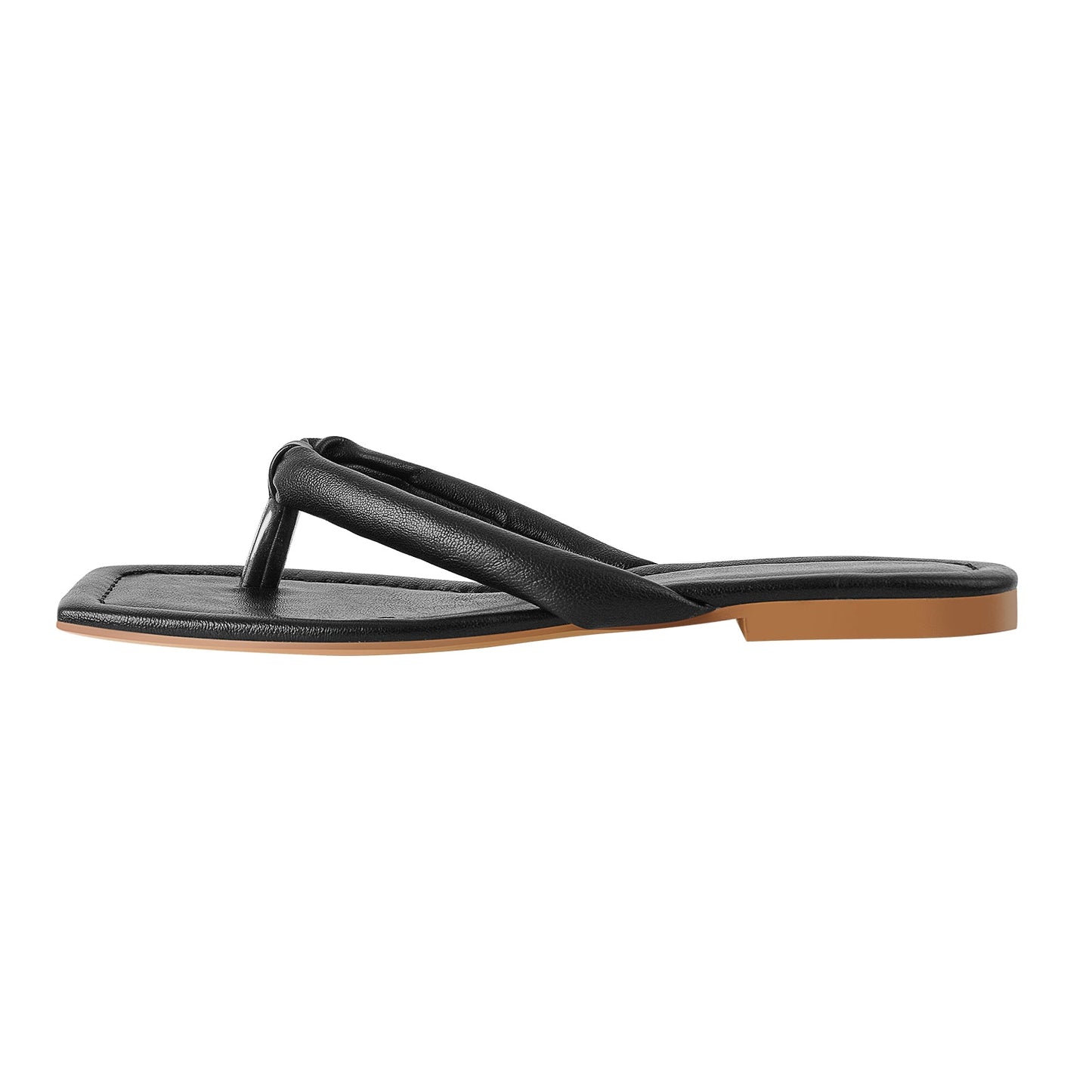 Black Flip-Flop Slipper Flat