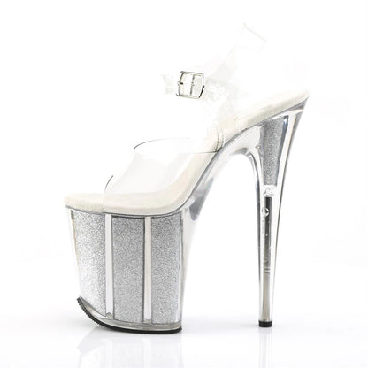 Clear Platform High Heel Ankle Strap Sandals