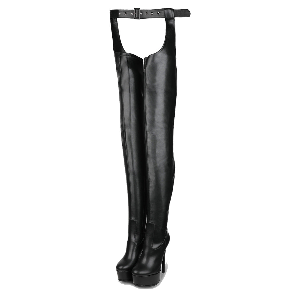 Round Toe Platform Stiletto Stretchy Pantyhose Boots