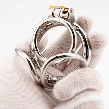 Stainless Steel Balls Chastity Penis Cage