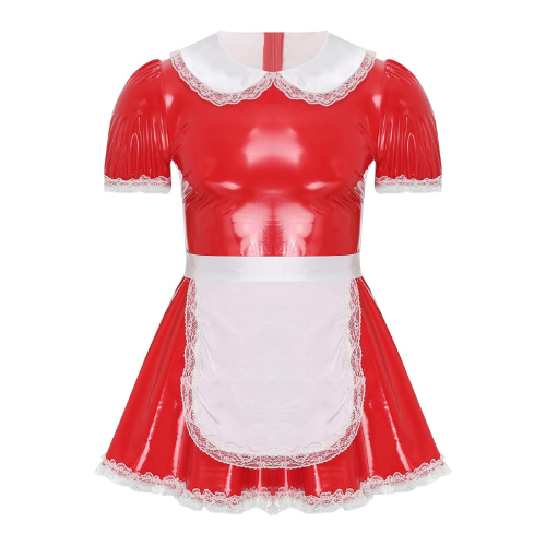 Sissy Maid Latex Dress With Apron