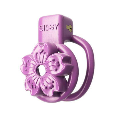 Purple SISSY Petal Chastity Cage