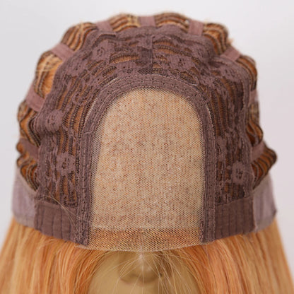 Long Orange Crossdressing Wig