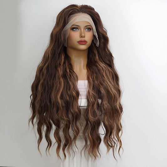 Large Wave Reddish Brown Wig