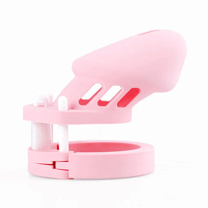 Silicone Chastity Cage with 5 Size Penis Rings