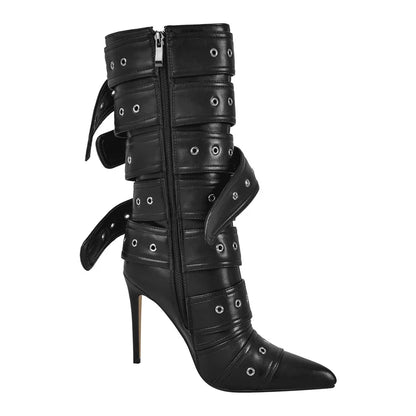 Crossdressing Buckle Strap Boots