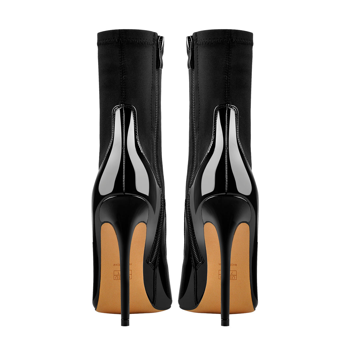 Pointed Toe Minimalistic Stretch Stiletto Ankle Boots