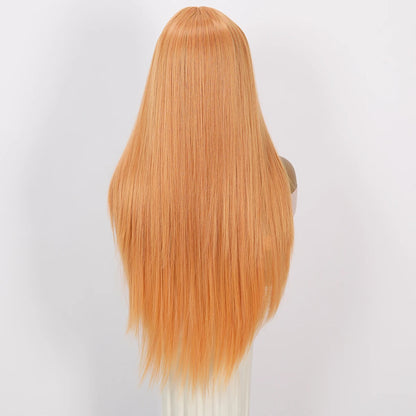 Long Orange Crossdressing Wig