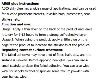 Crossdresser Silicone Adhesive Glue For Breast Forms