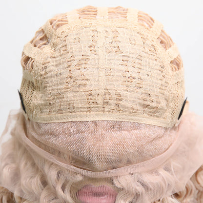 Curly Pink Crossdressing Wig