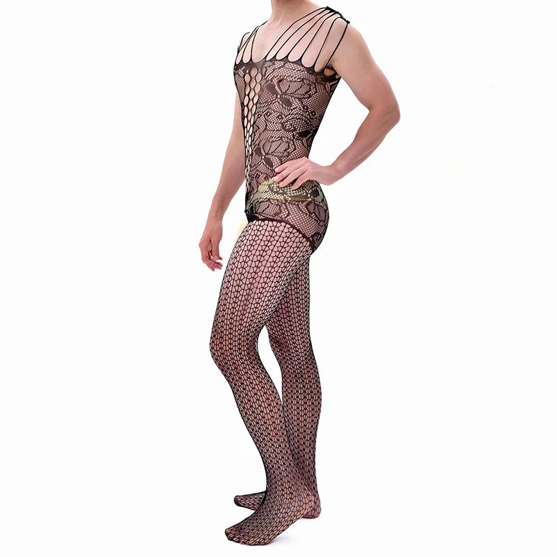 Open Crotch Sheer Bodystocking