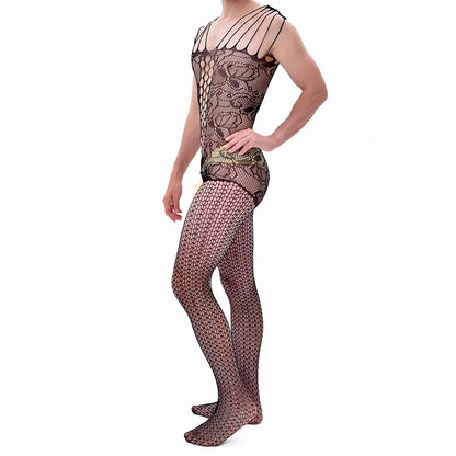 Open Crotch Sheer Bodystocking