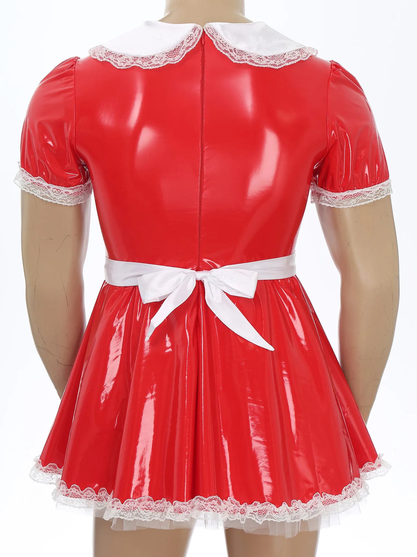 Sissy Maid Latex Dress With Apron