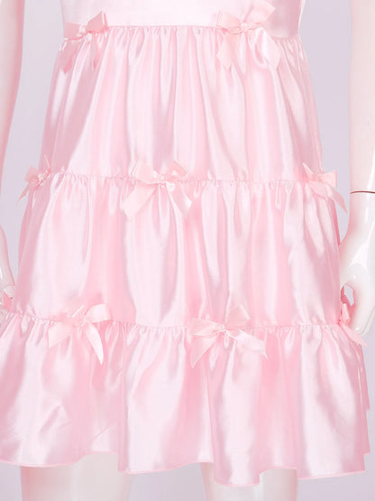 Sissy Bowknot Satin Dress