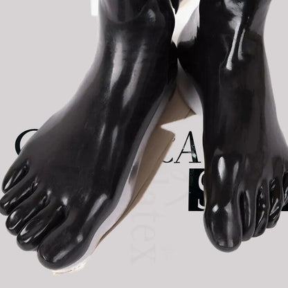 Black Latex Socks