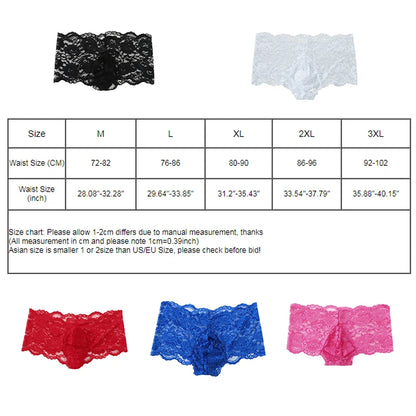 See Through Lace Boxer Set (5pcs)