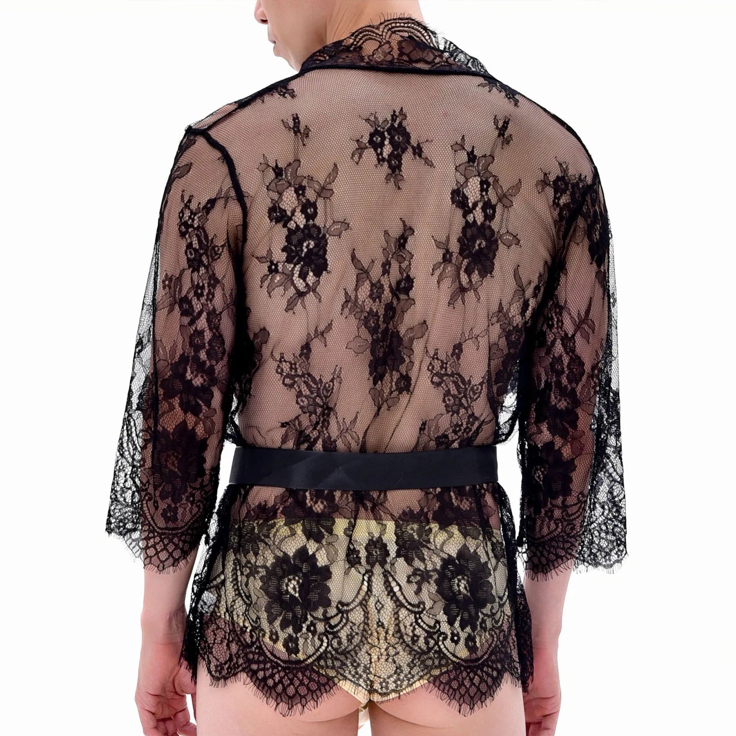 Short Lace Bathrobe