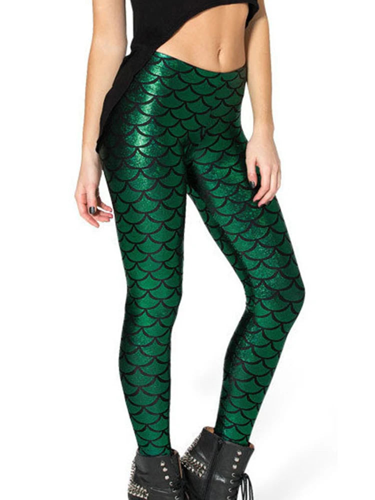 Shiny Fish Scale Leggings