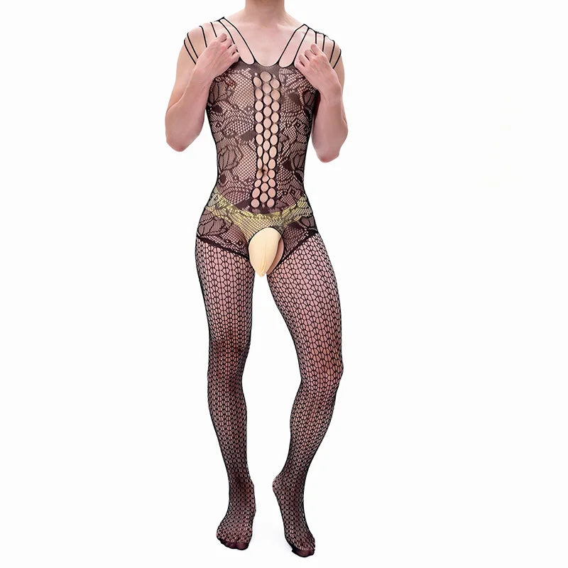 Open Crotch Sheer Bodystocking