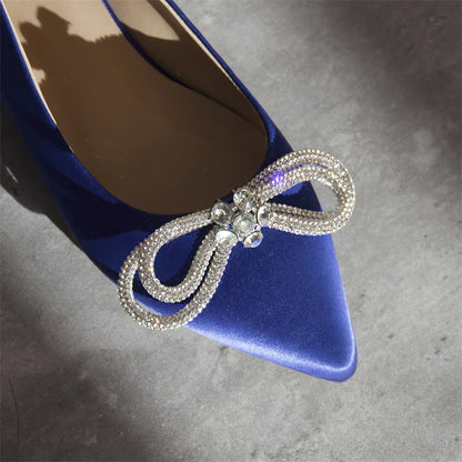 Rhinestone Bow Ballet Flats