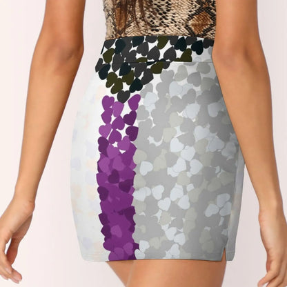 Demisexual Pride Flag Hearts Skirt