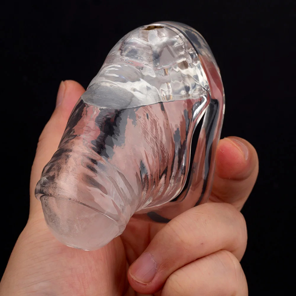 Lightweight Transparent Chastity Cage (3 rings)