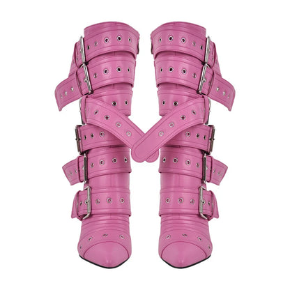 Buckle Strap Crossdressing Boots