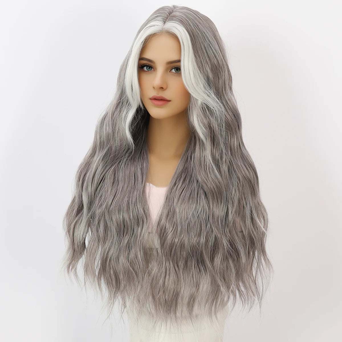 Natural Gray Crossdressing Wig