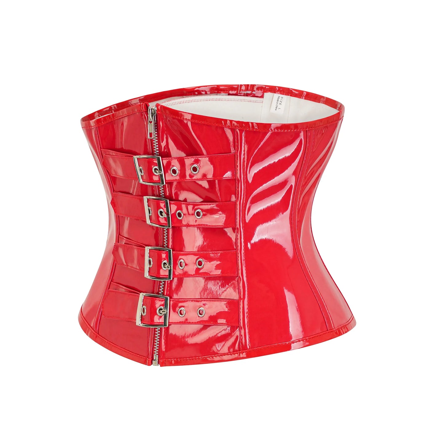 Red Leather Underbust Corset