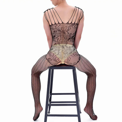 Open Crotch Sheer Bodystocking