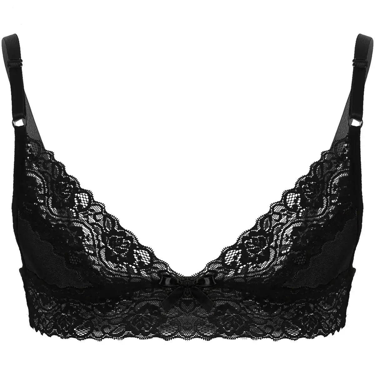 Floral Lace Crossdressing Bra