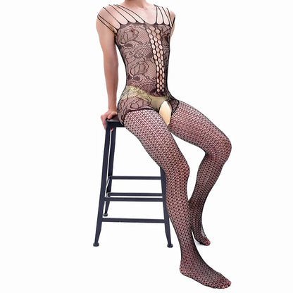 Open Crotch Sheer Bodystocking