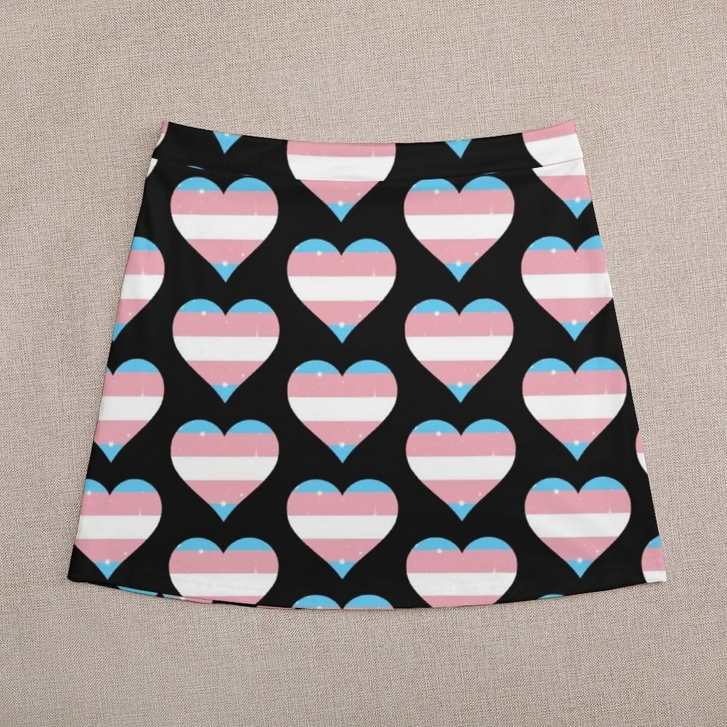 Transgender Pride Hearts Mini Skirt