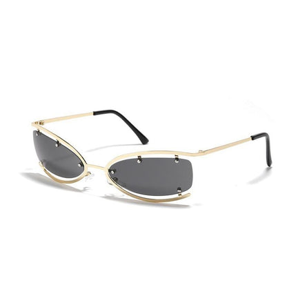 Y2K Semi-rimless Cat Eye Sunglasses