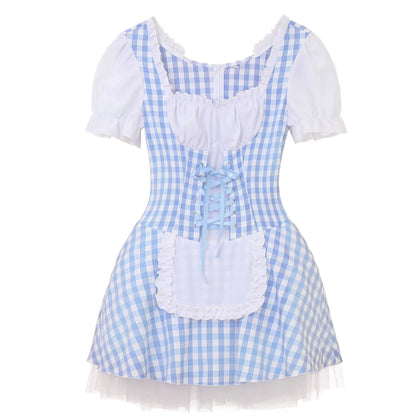 Plaid Maid Dress Costume