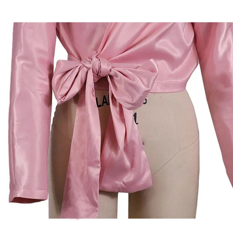 Satin Bow Crossdressing Blouse