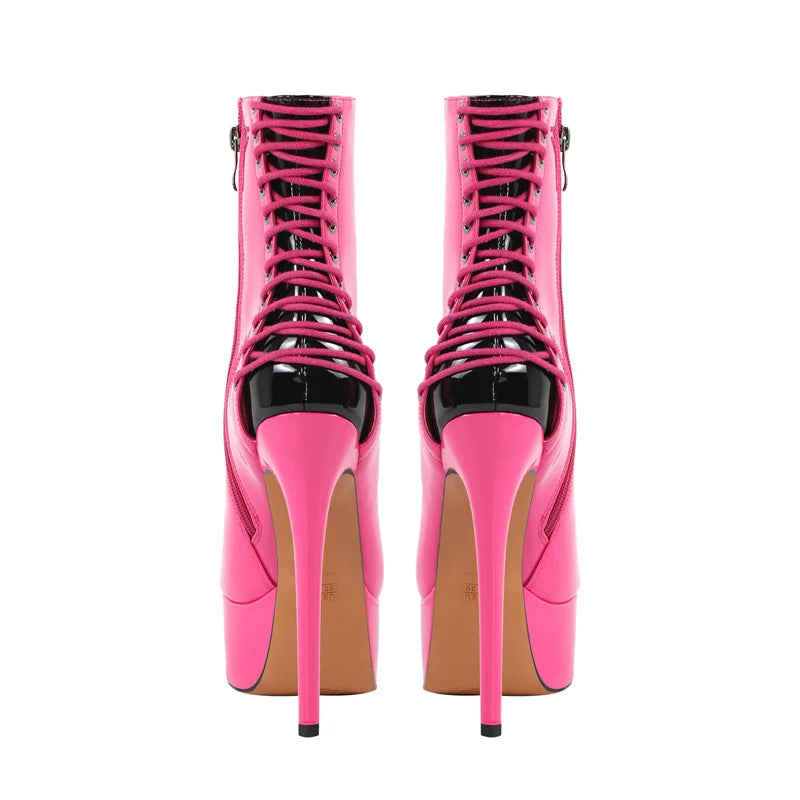 Peep Toe Platform Sissy Booties