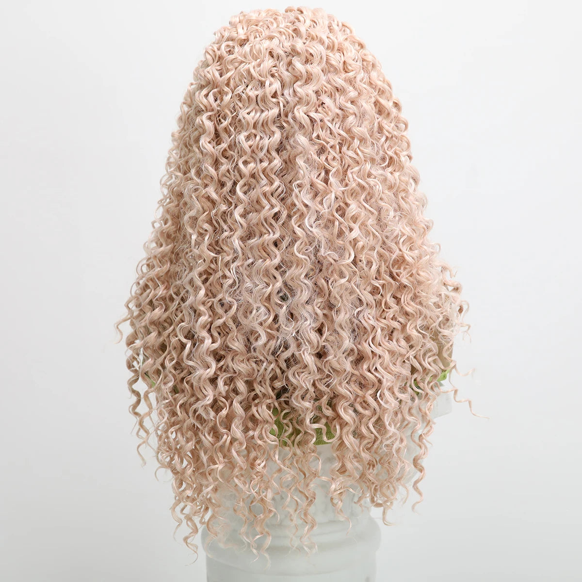 Curly Pink Crossdressing Wig