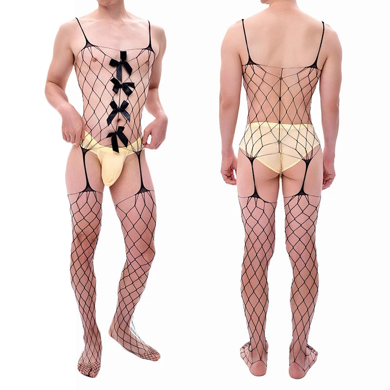 Bowknots Fishnet Bodystocking