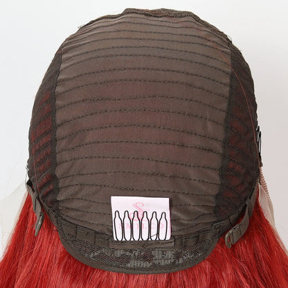 Large Red Crossdressing Wig