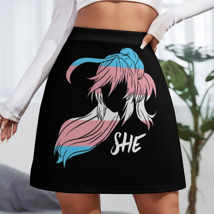 Transgender Lgbt Trans Flag Pride Mini Skirt