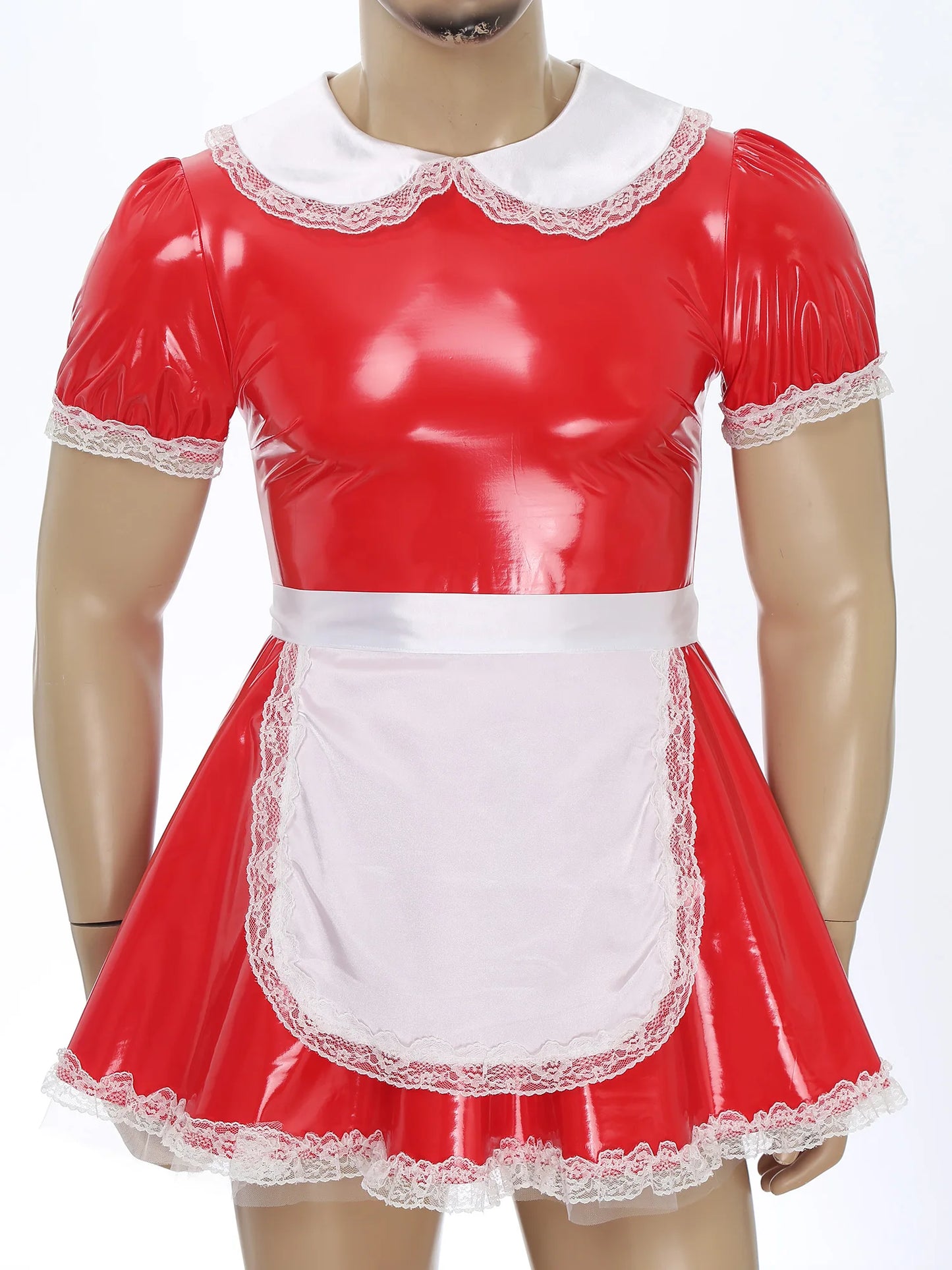 Sissy Maid Latex Dress With Apron